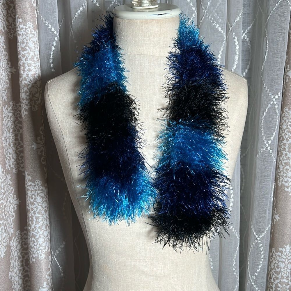 EUC Hand Knit Eyelash Yarn Scarf